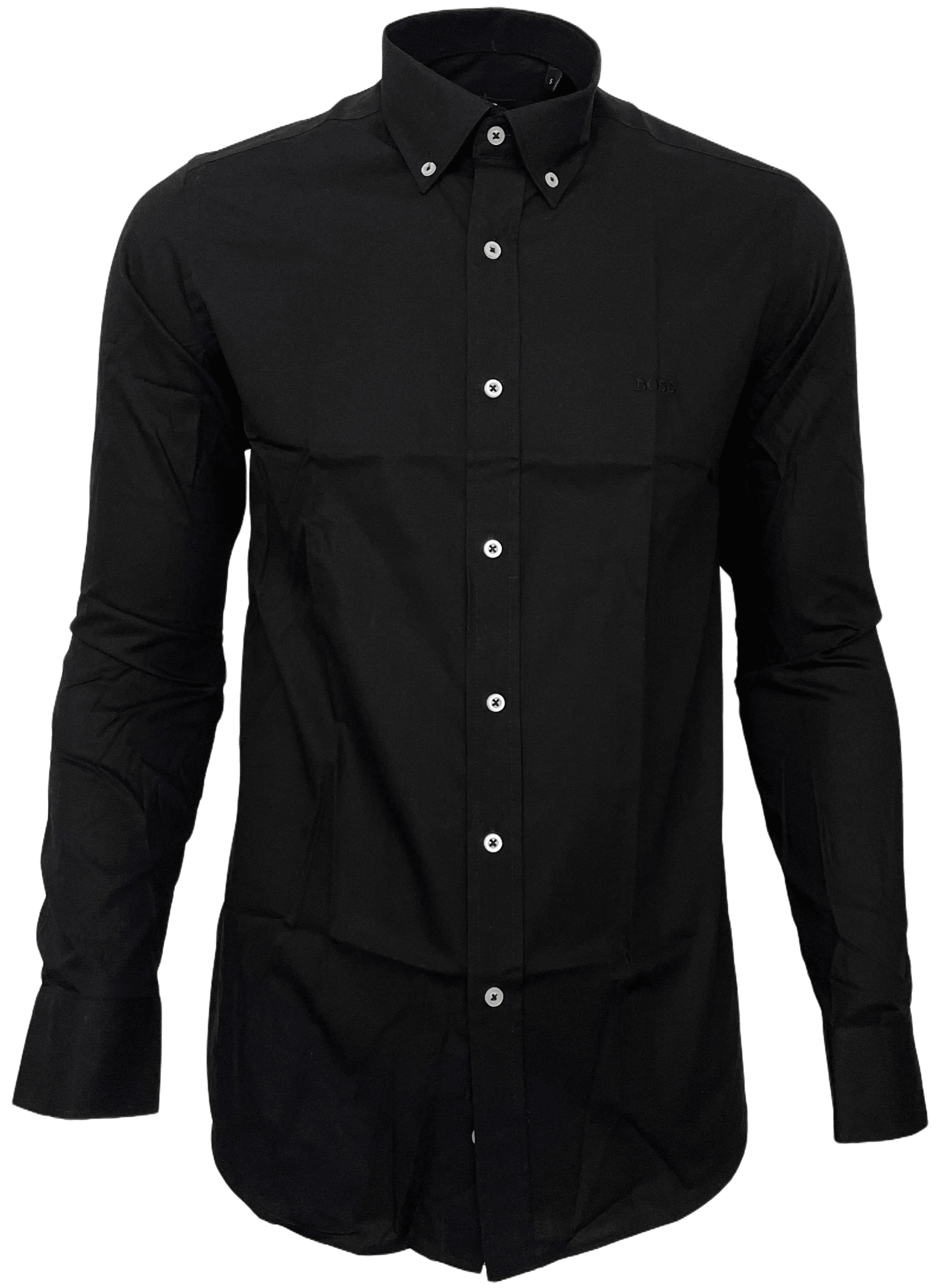 Hugo Boss Men Black Cotton Casual Shirt - Giltenergy