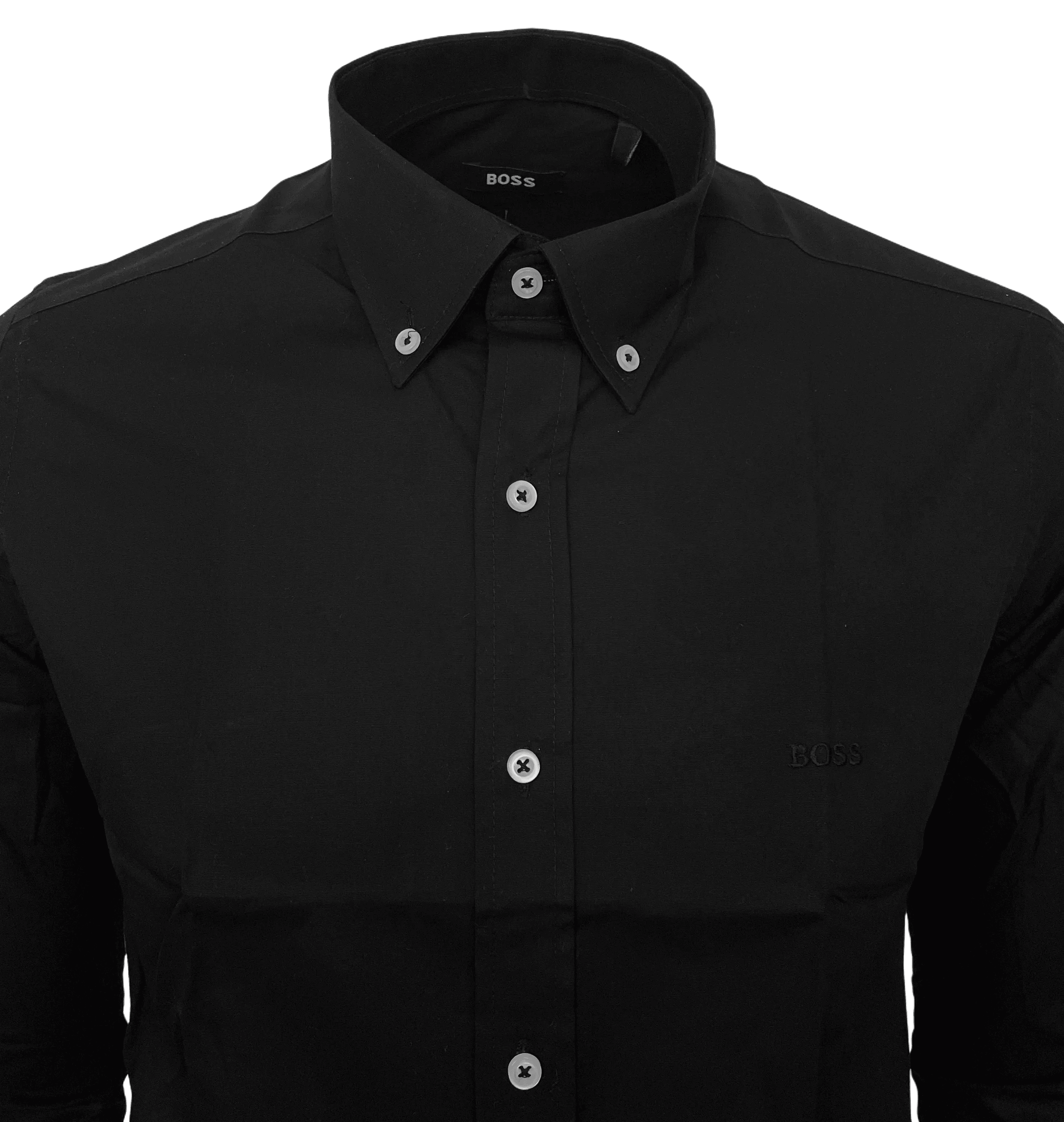 Hugo Boss Men Black Cotton Casual Shirt - Giltenergy