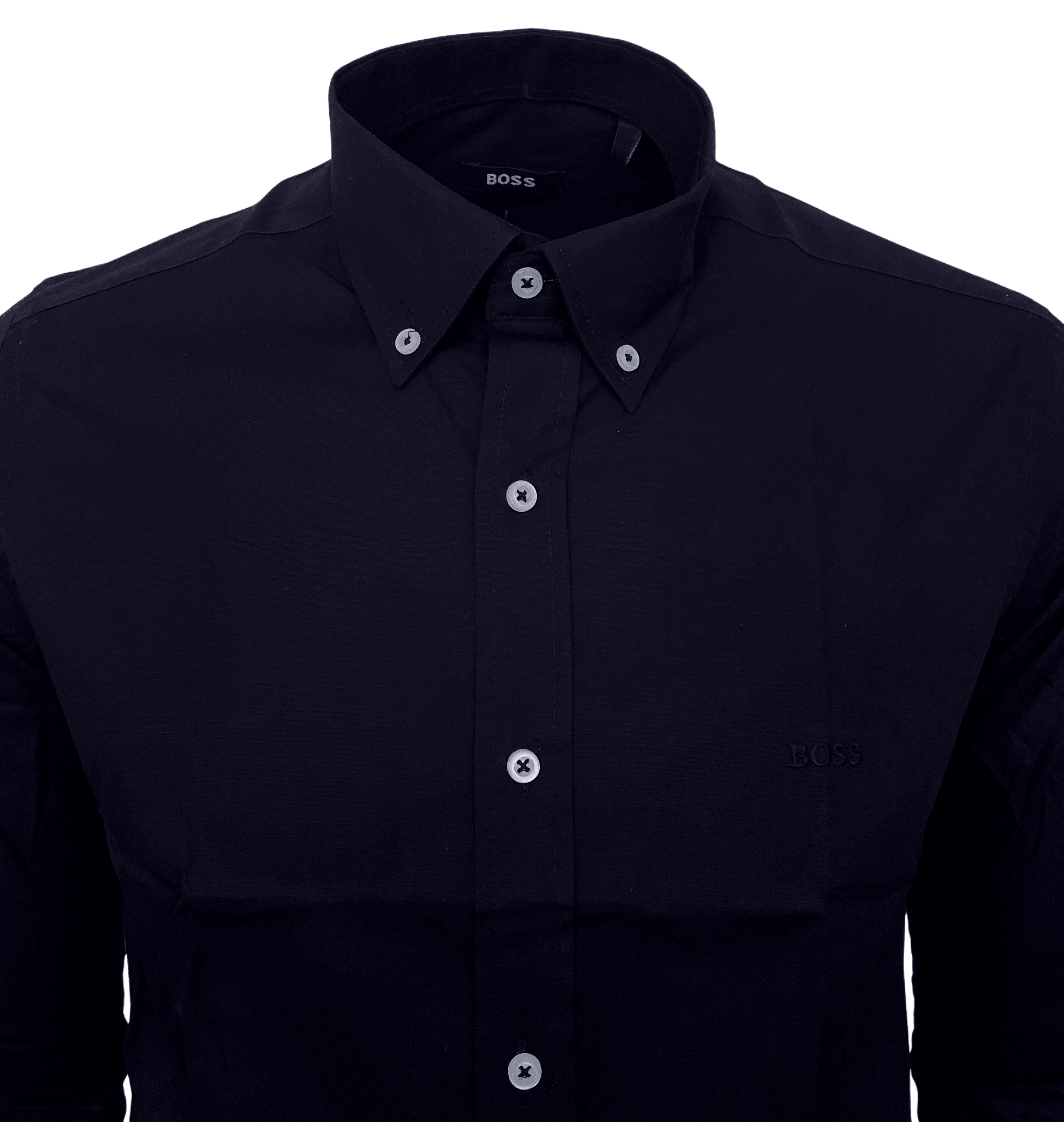 Hugo Boss Men Navy Cotton Casual Shirt