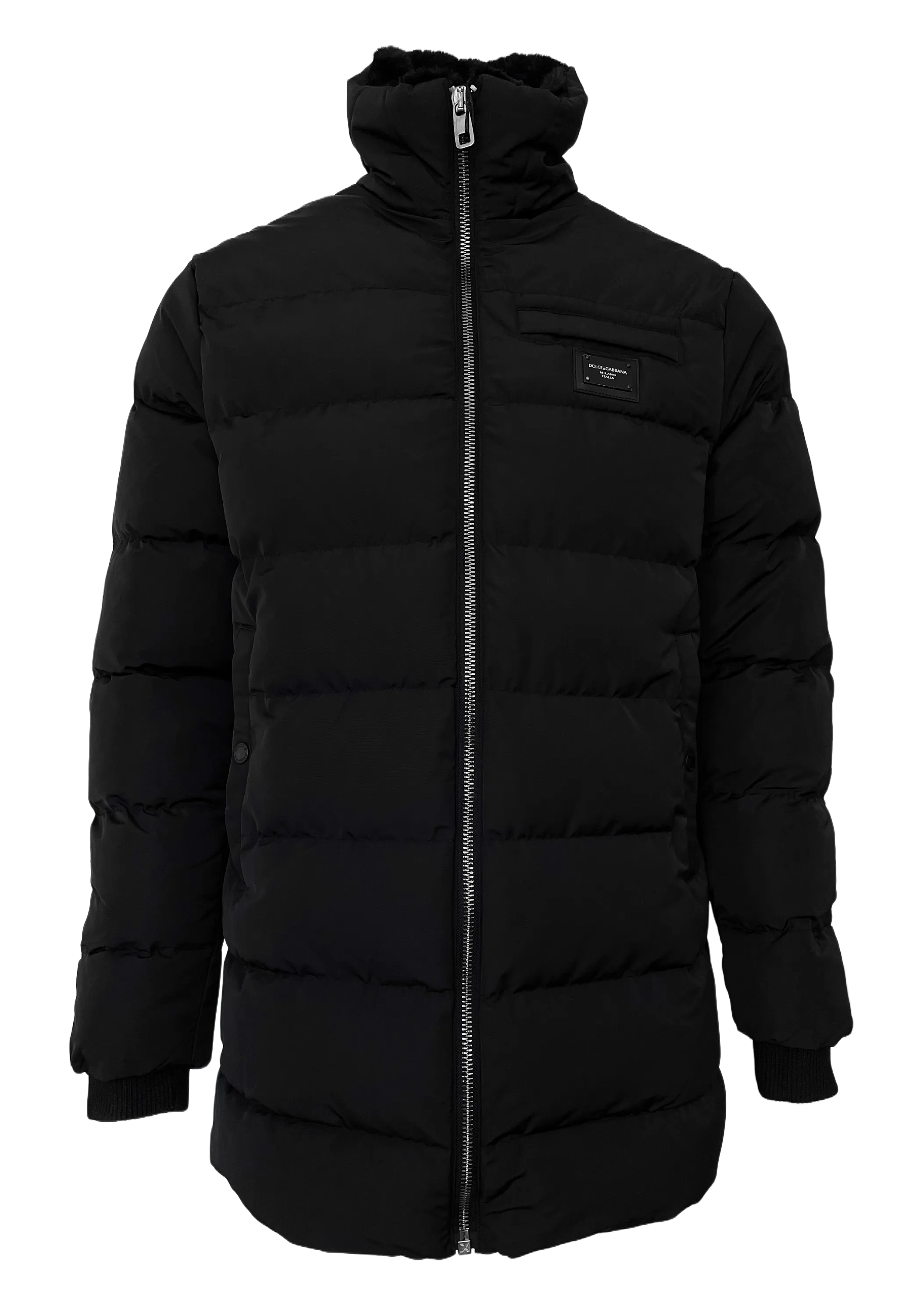 Dolce & Gabbana Men's Long Puffer Jackets In Black