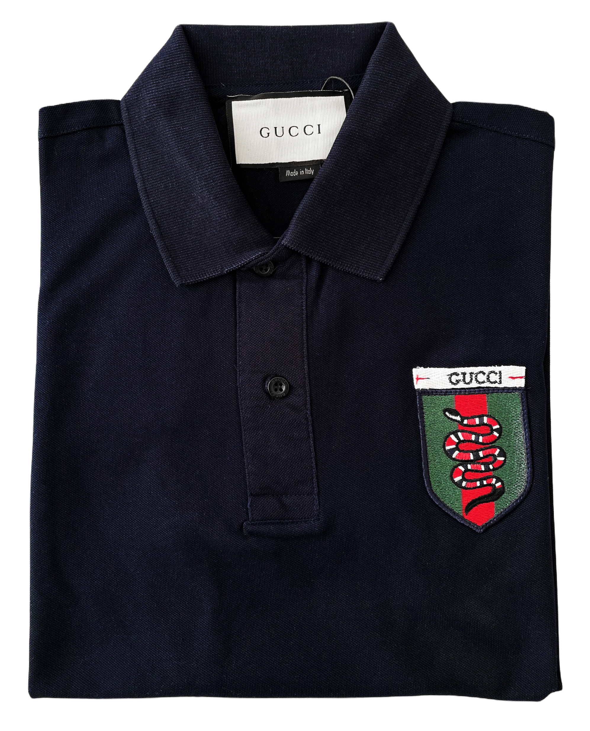 Gucci Navy Slim Fit Polo Shirt